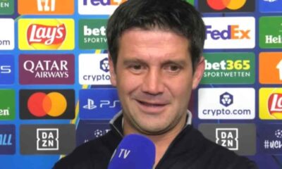 Cristian Chivu sorride durante un'intervista