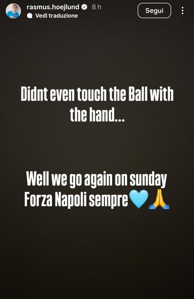 Napoli furioso per il gol annullato col Verona, Hojlund: «Non ho mai toccato la palla con la mano, ci rifaremo in campo domenica!» - FOTO 33 WhatsApp Image 2026 01 08 at 07.31.50