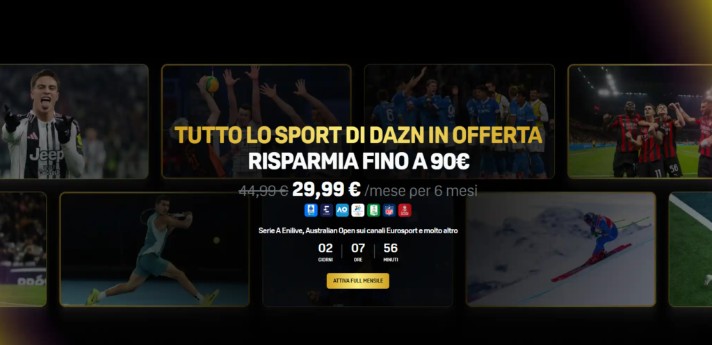 DAZN offerte nuovi clienti: la prima promo del 2026 è SUPER 32 dazn offerta full pass