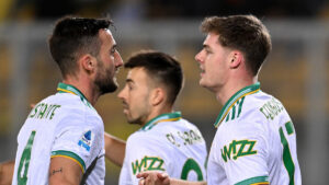 esultanza gol Ferguson Lecce Roma