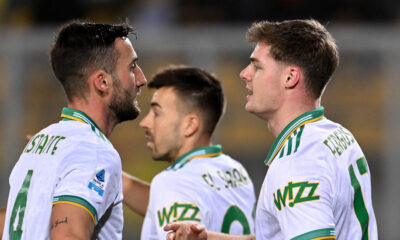 esultanza gol Ferguson Lecce Roma