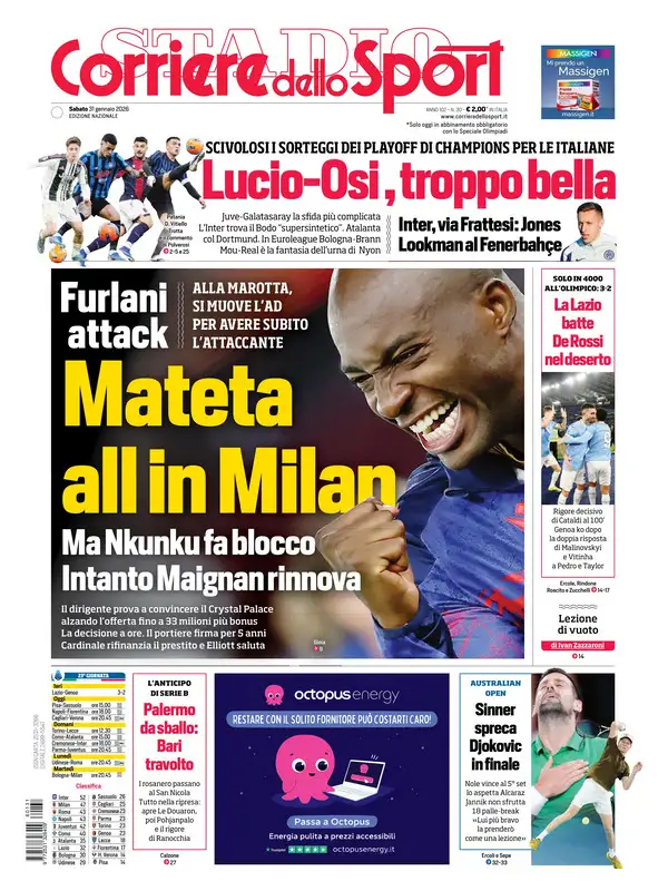 Le prime pagine dei quotidiani sportivi – 31 gennaio 2026 33 image 43