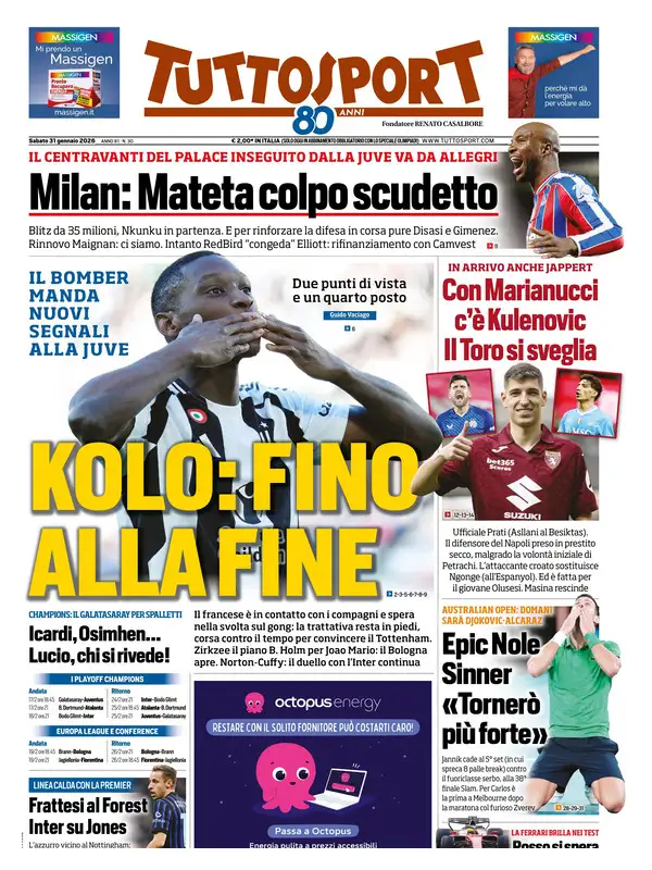 Le prime pagine dei quotidiani sportivi – 31 gennaio 2026 34 image 44