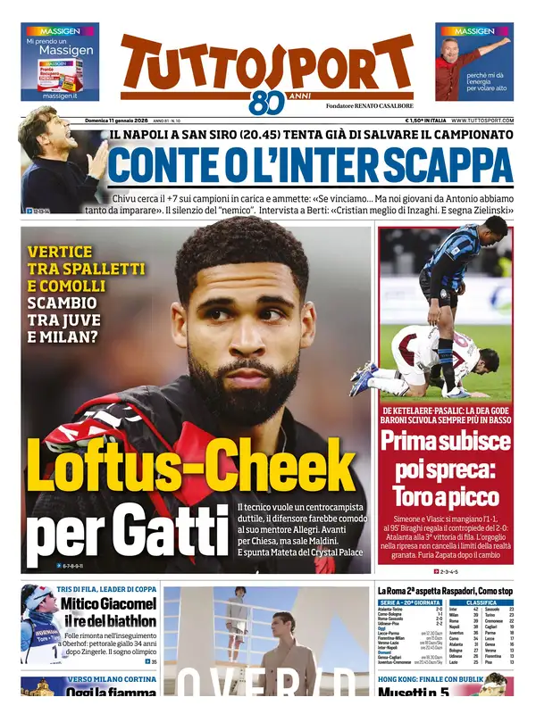 Le prime pagine dei quotidiani sportivi - 11 gennaio 2026 34 image 9