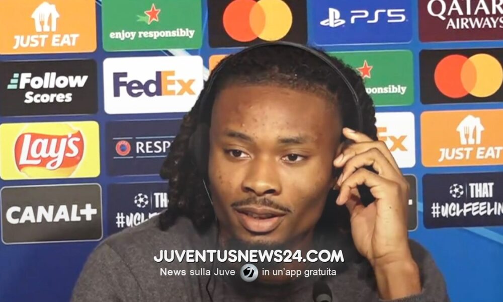 Conferenza stampa Thuram pre Juve Benfica: «Partita importante domani, qui giochiamo sempre per vincere. Ecco cosa mi chiede Spalletti»