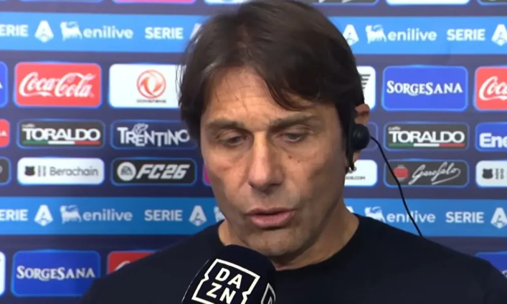 Napoli, Conte dopo il pareggio con il Parma: «Il sogno Scudetto è ardito ma non è spento. Mancano ancora sei partite da giocare»