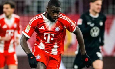 Dayot Upamecano in campo con il Bayern Monaco