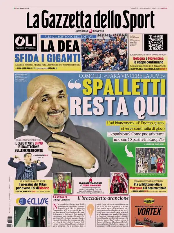 Le prime pagine dei quotidiani sportivi – 27 febbraio 2026 27 image 38