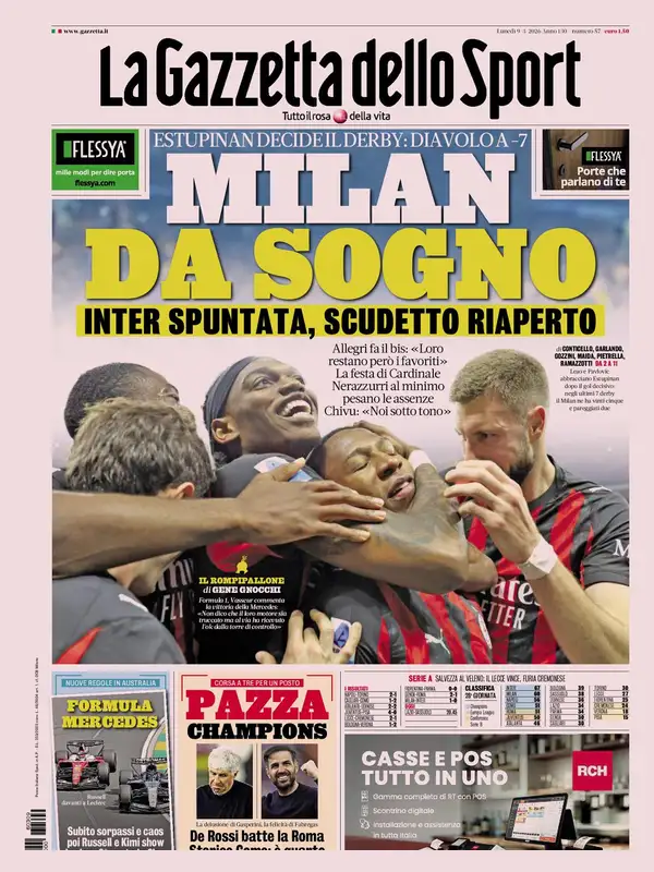 Le prime pagine dei quotidiani sportivi – 9 marzo 2026 27 image 15