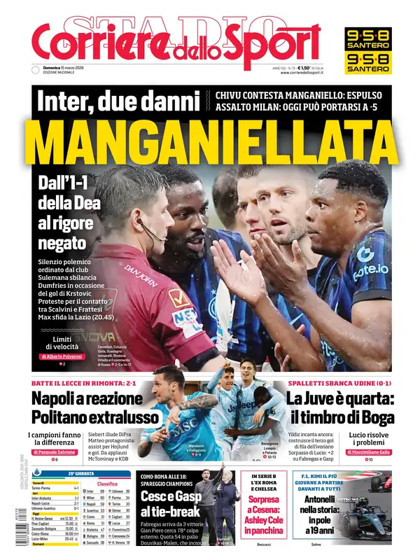 Le prime pagine dei quotidiani sportivi – 15 marzo 2026 28 image 28
