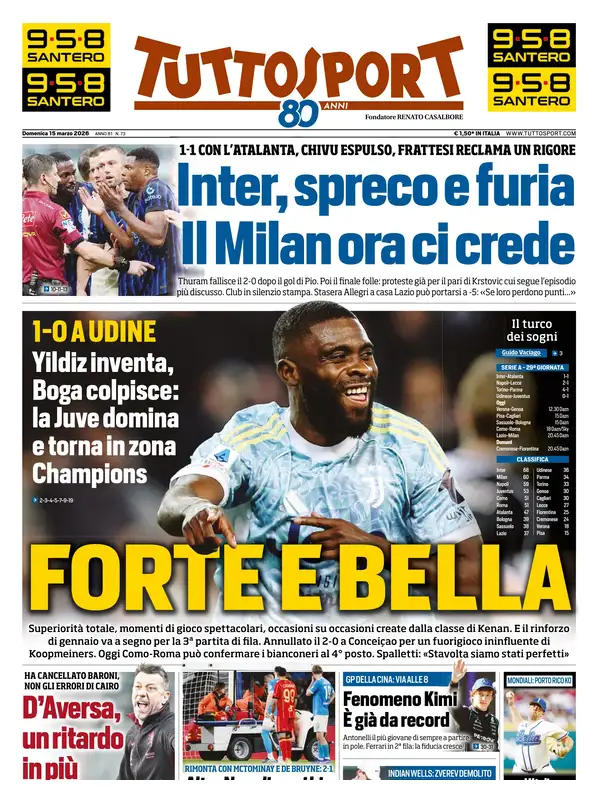 Le prime pagine dei quotidiani sportivi – 15 marzo 2026 29 image 29