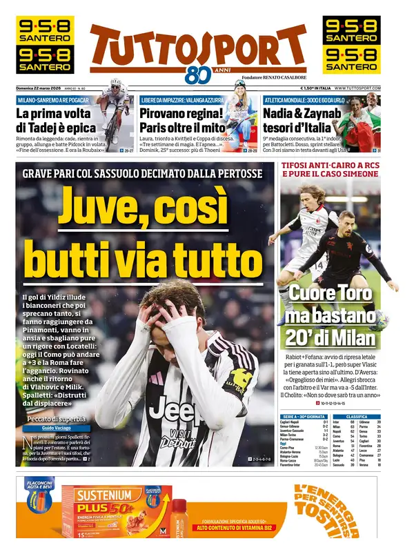 Le prime pagine dei quotidiani sportivi – 22 marzo 2026 29 image 41