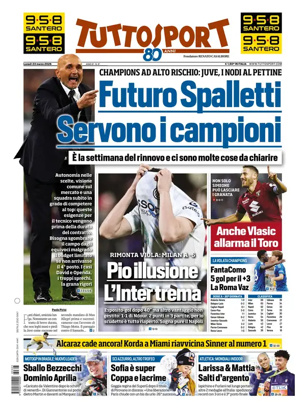 Le prime pagine dei quotidiani sportivi – 23 marzo 2026 29 image 44