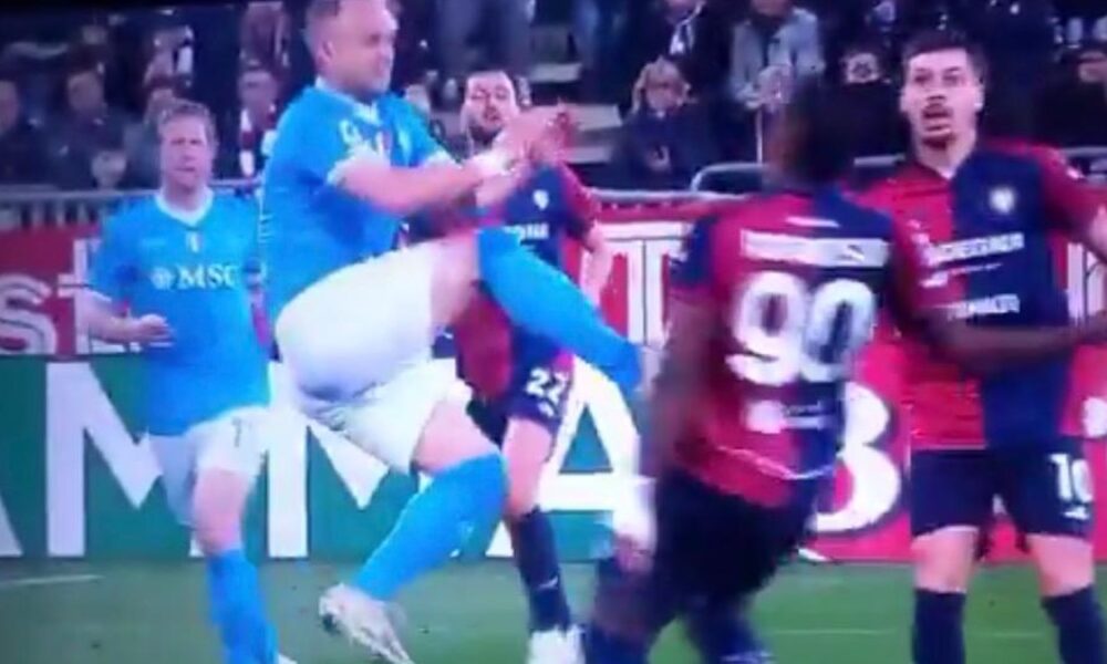 Lobotka Folorunsho, scontro durissimo nel corso di Cagliari Napoli! Mariani opta per il giallo: polemiche alla Unipol Domus