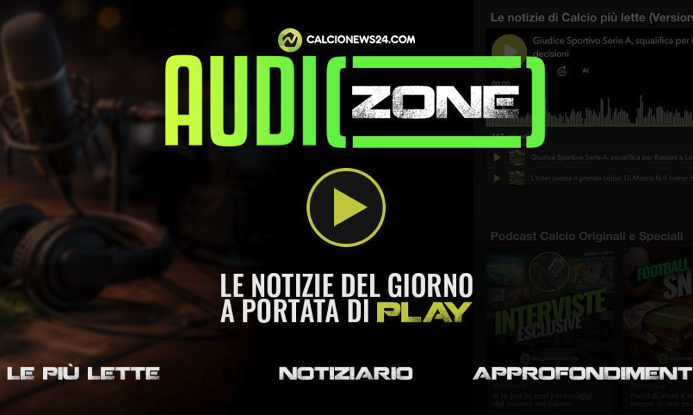 Podcast Calcio: nasce Audio Zone, l’hub multimediale di Calcionews24 tra notizie, mercato e approfondimenti
