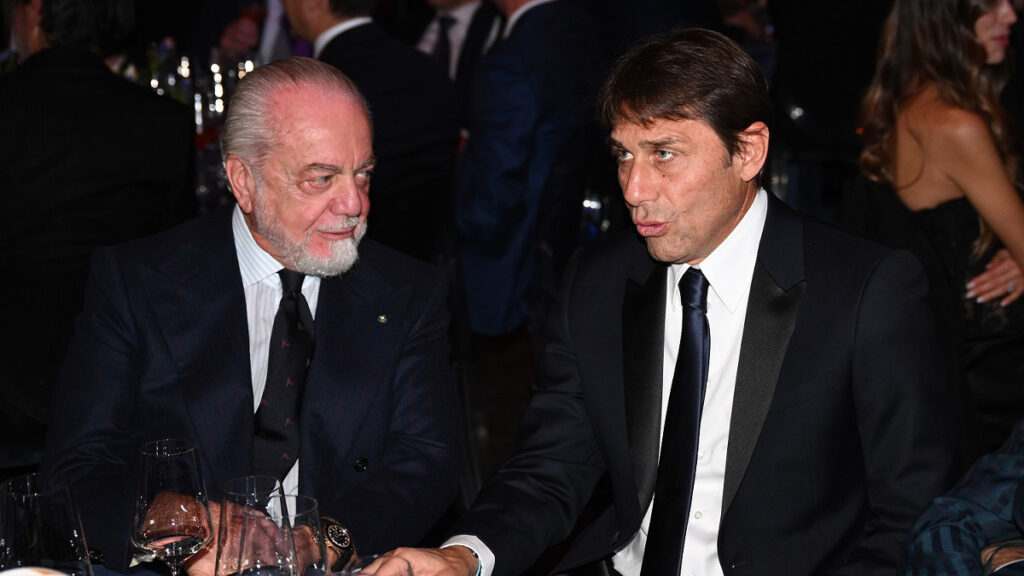 Conte e De Laurentiis che parlano