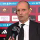 Allegri risponde alle domande dei giornalisti dopo una partita del Milan