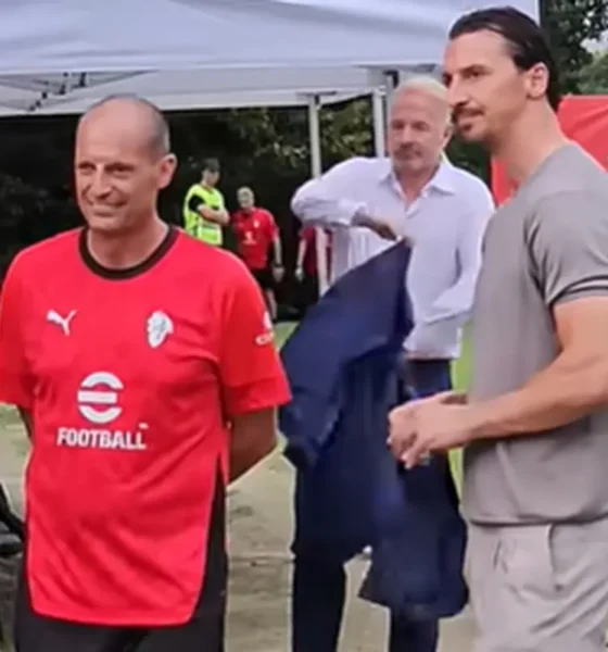 Allegri e Ibrahimovic a Milanello