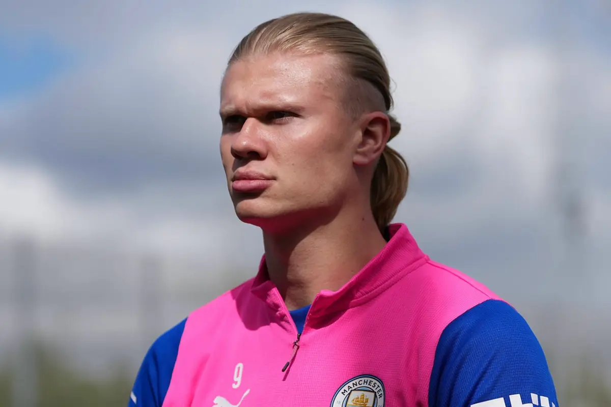 Haaland in allenamento con il City