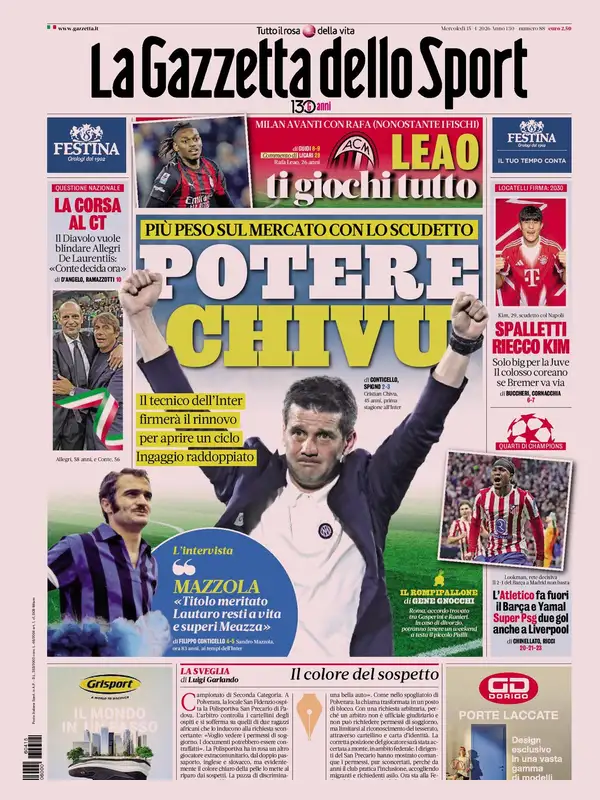 Le prime pagine dei quotidiani sportivi – 15 aprile 2026 32 image 27