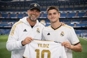 Klopp e yildiz con la maglia del Real Madrid