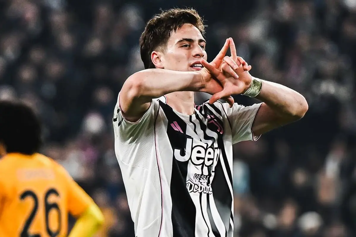 Yildiz esulta dopo il gol al Pisa