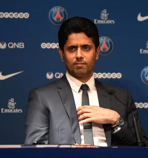 Il presidente del PSG, Nasser Al Khelaifi