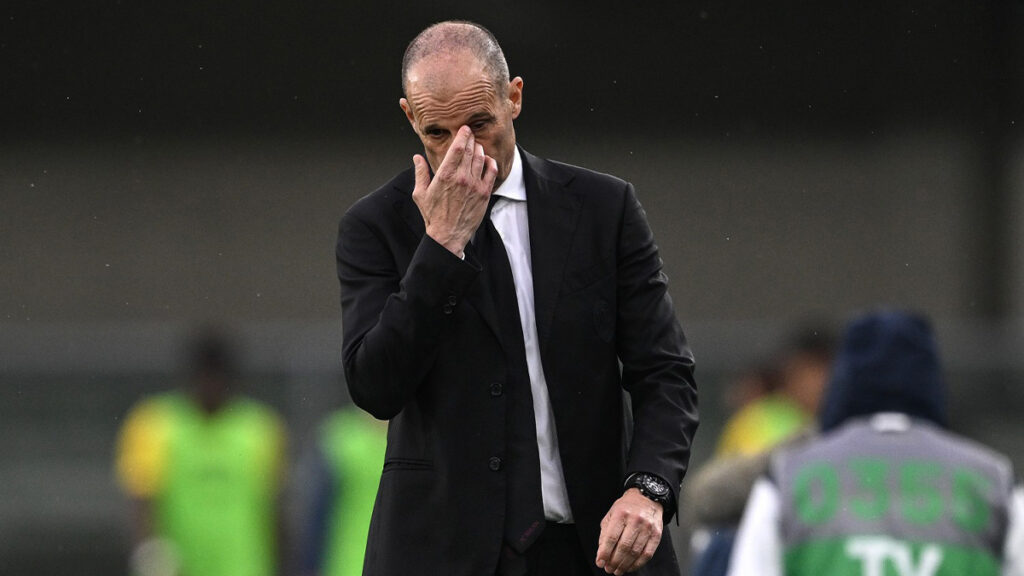 L'allenatore del Milan, Massimiliano Allegri,