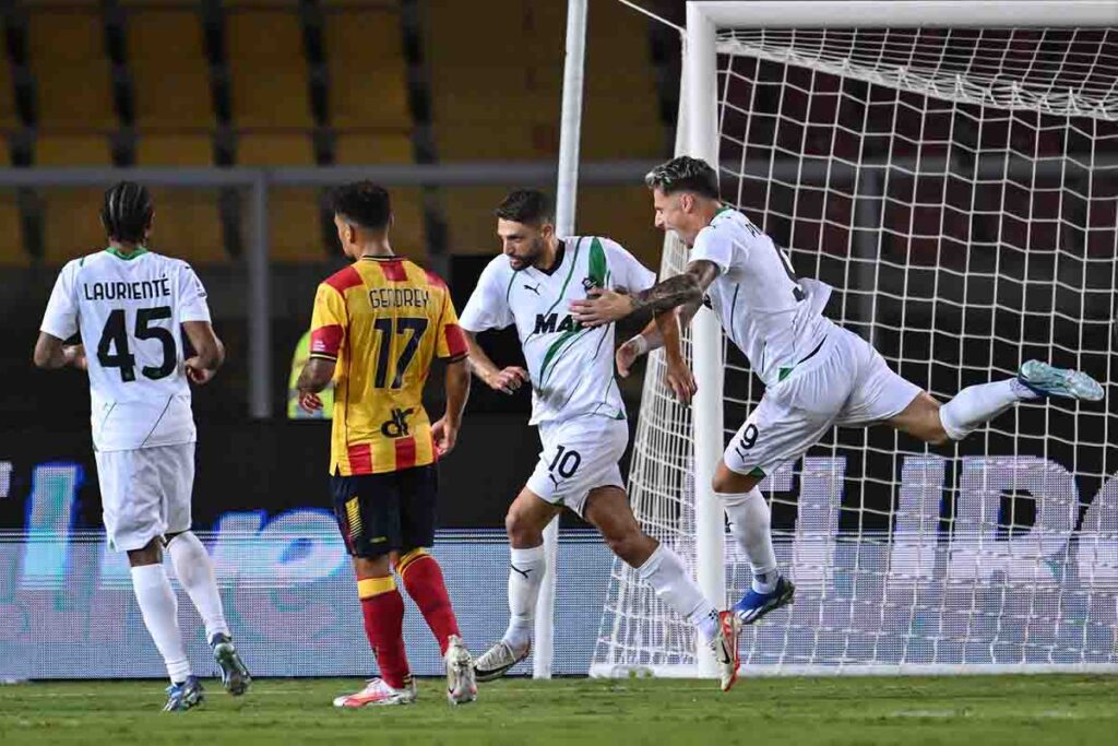 Berardi: «Al Sassuolo a vita, ma vorrei giocare la Champions» 32 Berardi esultanza
