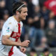 L'esultanza di Lorenzo Colombo, attaccante del Genoa, dopo un gol