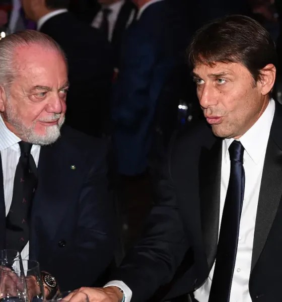 Conte e De Laurentiis che parlano