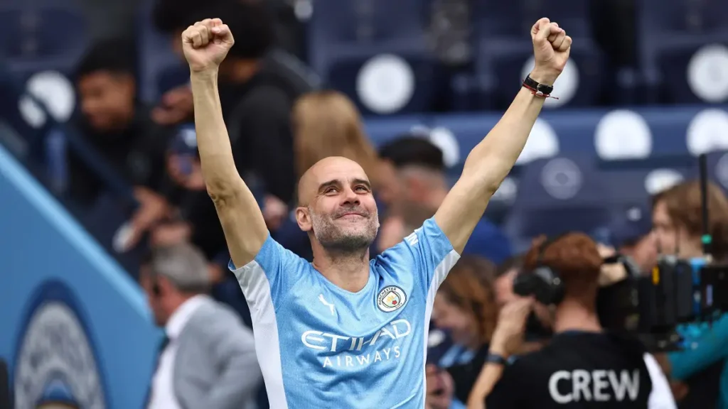 L'allenatore del Manchester City, Pep Guardiola