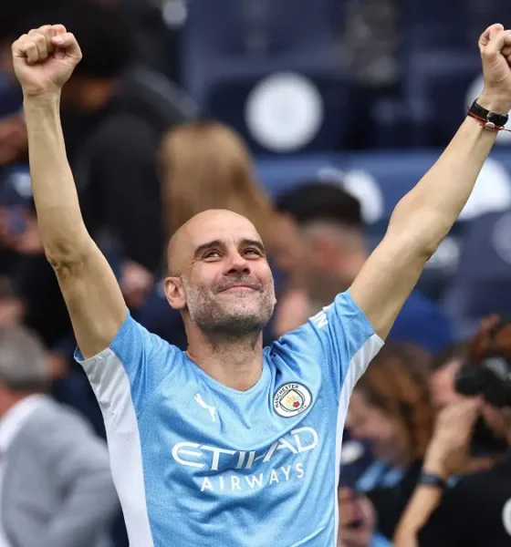 L'allenatore del Manchester City, Pep Guardiola