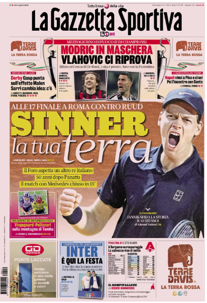 Le prime pagine dei quotidiani sportivi – 17 maggio 2026 34 IMG 3219