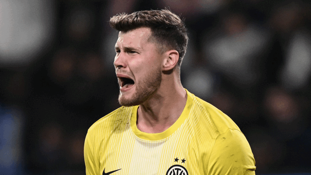 Josep Martinez urla ai compagni in casa Inter