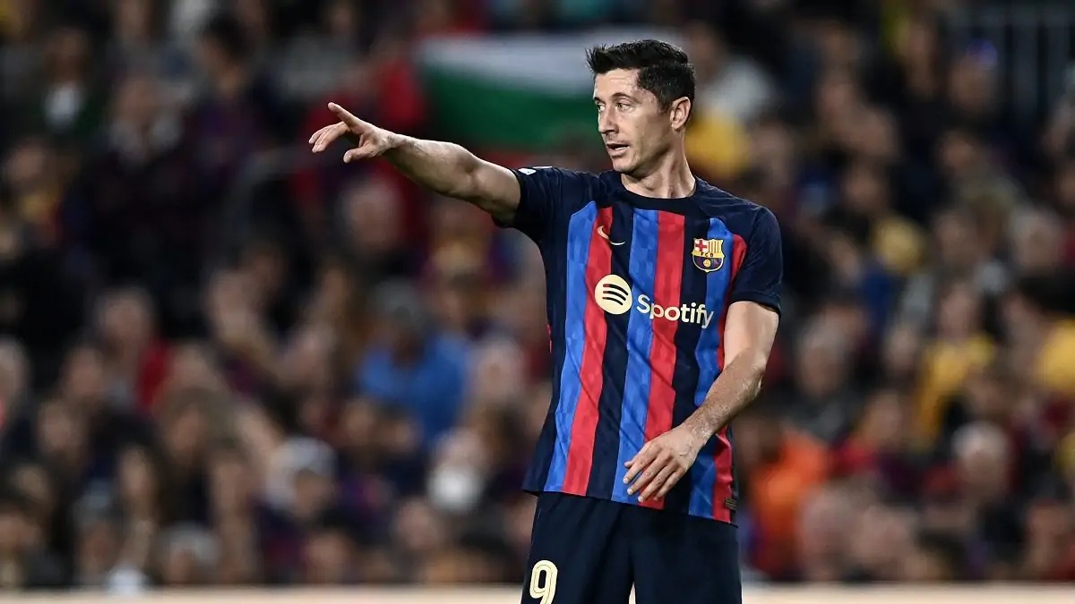 L'attaccante del Barcellona, Robert Lewandowski