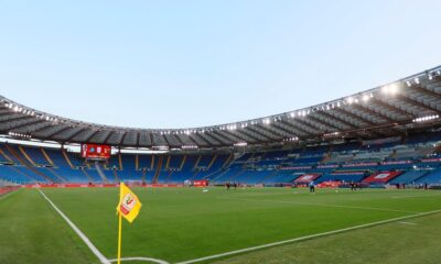 Stadio Olimpico di Roma ripresa a bordo campo