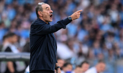 Sarri, ex allenatore della Lazio, in panchina