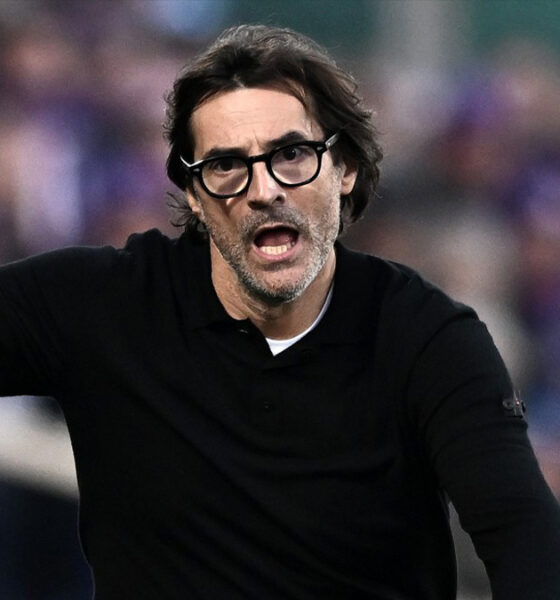 L'allenatore della Fiorentina, Paolo Vanoli arrabbiato
