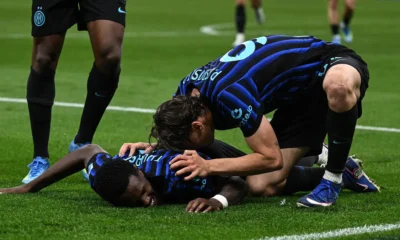 esultanza gol Thuram Inter Parma Pio Esposito