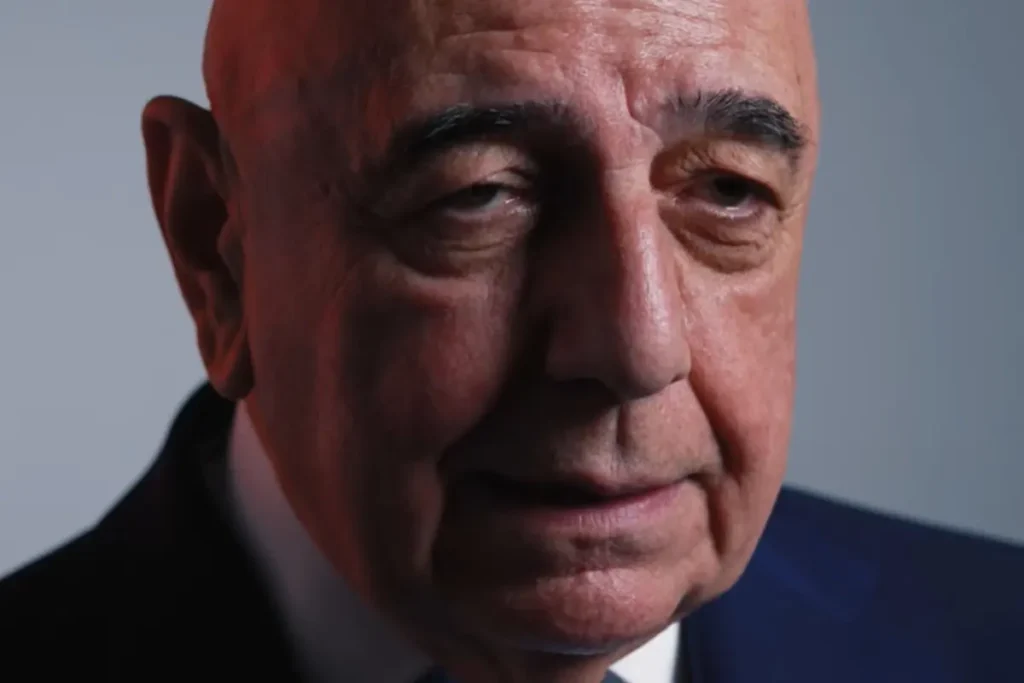 Galliani durante un'intervista su Dazn