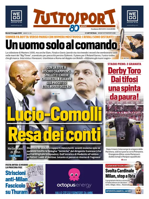 Le prime pagine dei quotidiani sportivi – 19 maggio 2026 34 image 24