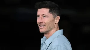 L'attaccante del Barcellona, Robert Lewandowski