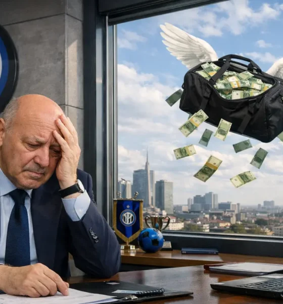 Marotta vede una borsa piena di soldi uscire dalla finestra del suo ufficio all'Inter