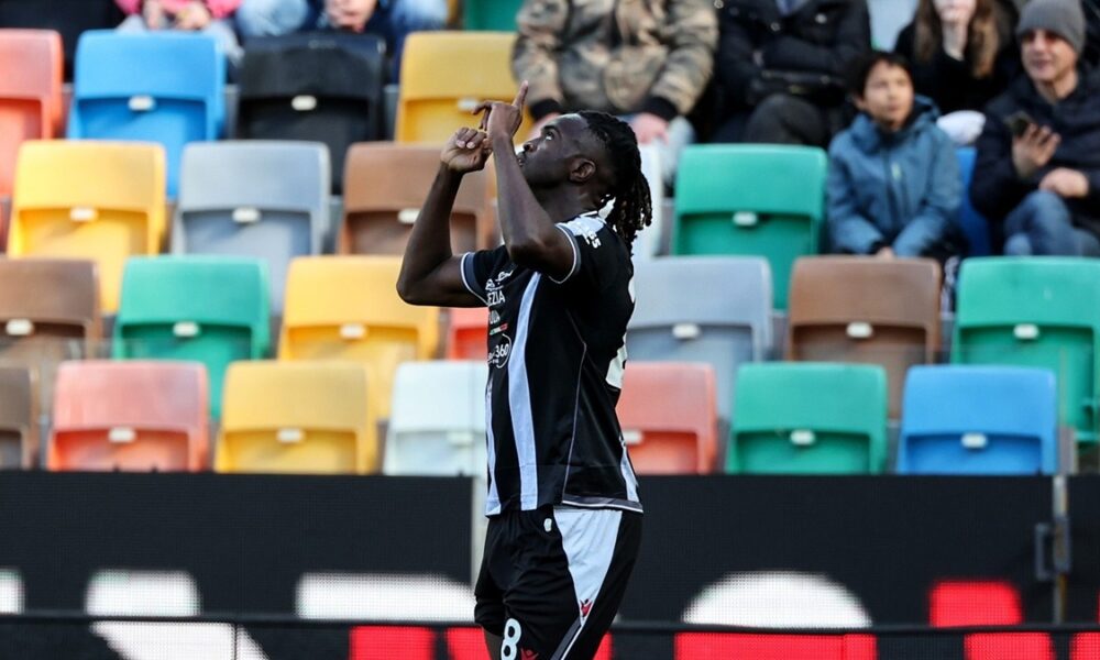 Solet esulta con l'Udinese