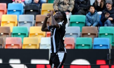 Solet esulta con l'Udinese