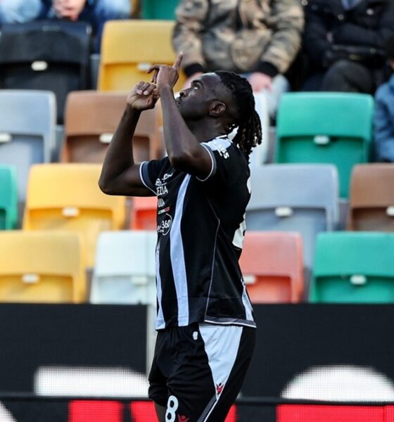 Solet esulta con l'Udinese