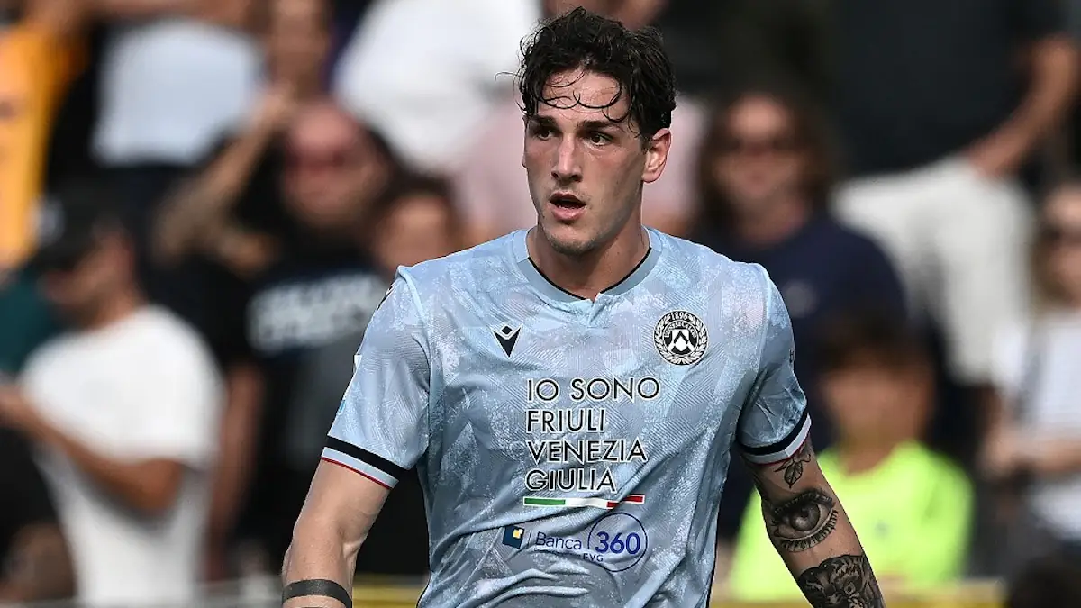 L'attaccante dell'Udinese, Nicolò Zaniolo
