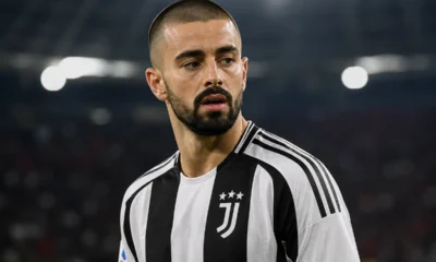 Zhegrova con la maglia della Juventus, immagine creata con intelligenza artificiale