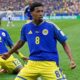 L'esultanza di Livano Comenencia dopo il suo gol in Germania Curacao
